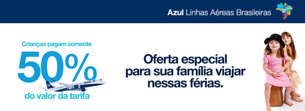 Super Descontos Azul — Crianças pagam só 50% da tarifa nas férias